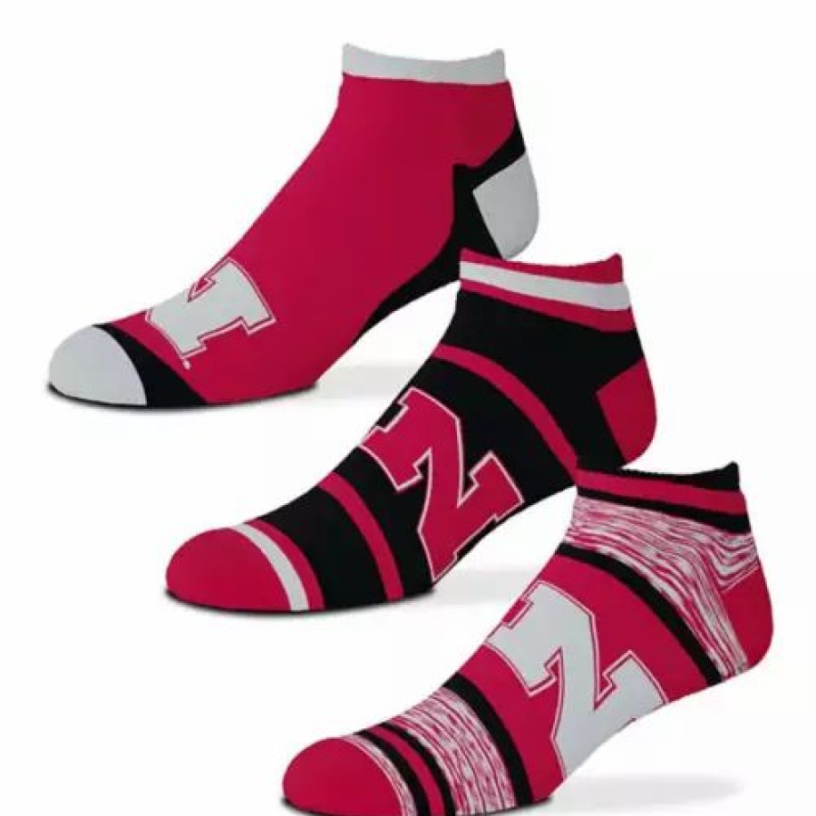 College * | For Bare Feet Nebraska Cornhuskers 3Pk Flash Socks