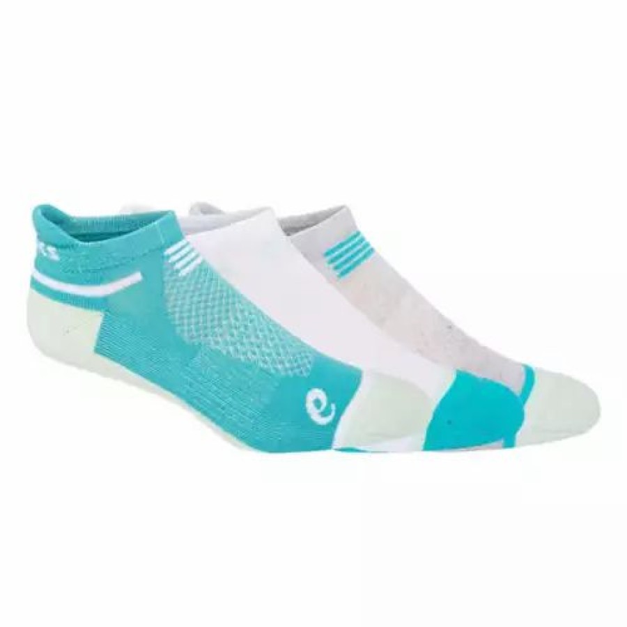 Clothing * | Women'S Asics Intensity 2.0 3 Pack Ankle Socks Gray/Blue