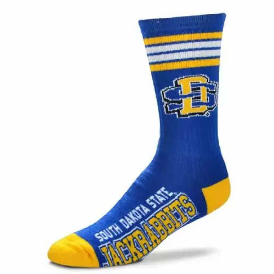 College * | For Bare Feet Kids' South Dakota State Jackrabbits 4 Stripe Deuce Socks Crew Socks Royal