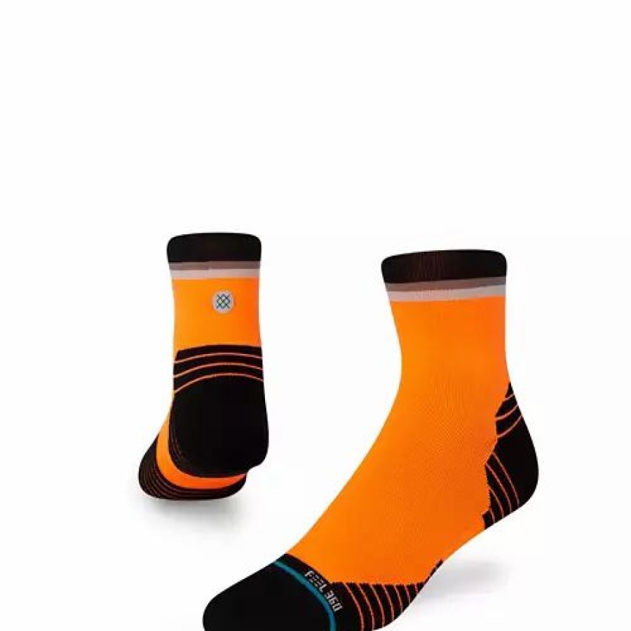 Clothing * | Adult Stance Maxed Quarter Socks Neon Orange