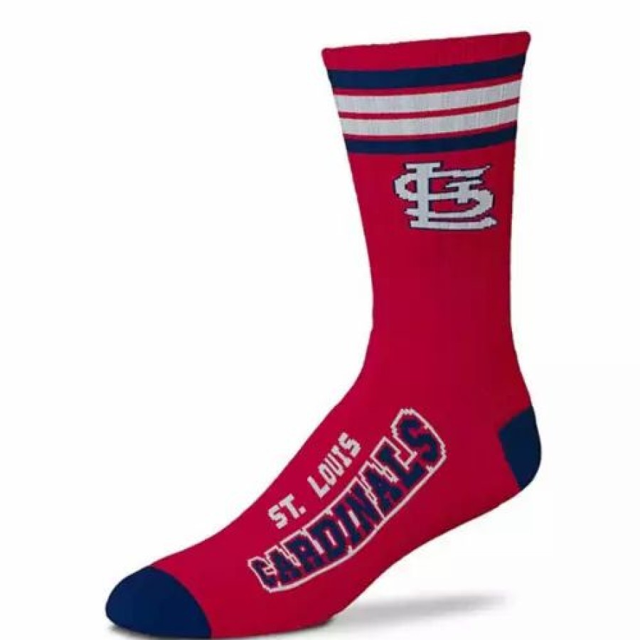 Mlb * | For Bare Feet St. Louis Cardinals 4 Stripe Deuce Socks