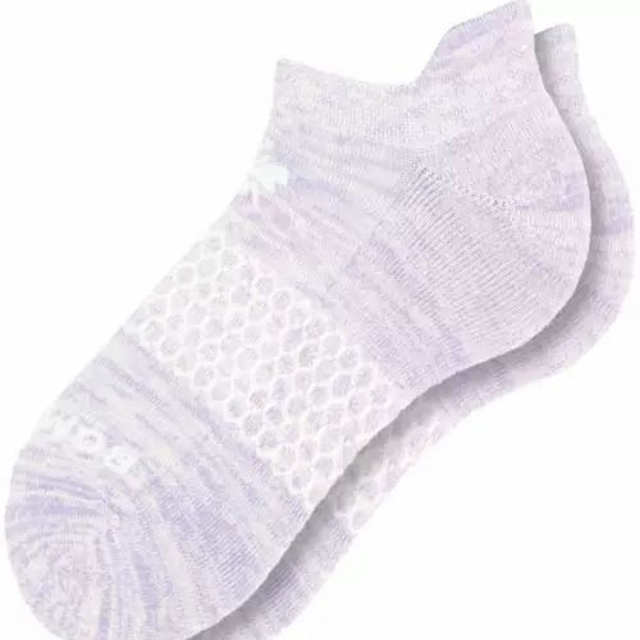 Clothing * | Adult Bombas Random Feed Stripe Performance Ankle Running Socks Purple