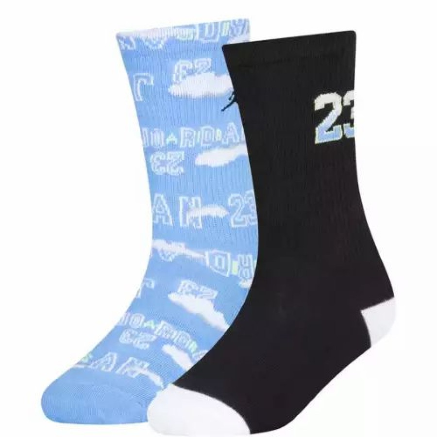 Clothing * | Kids' Jordan Fashion 2 Pack Crew Socks Clouds