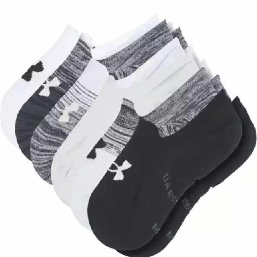 Clothing * | Women'S Under Armour Essential Ultra Low Tab 6 Pack No Show Socks