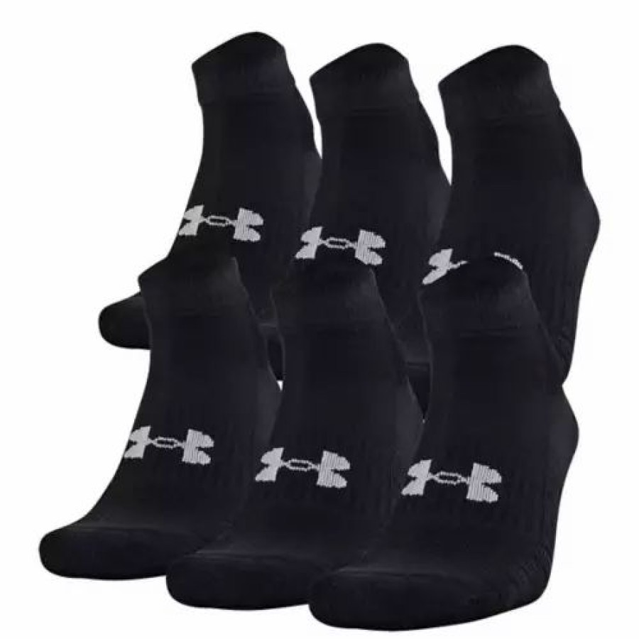 Clothing * | Adult Under Armour Training Cotton 6 Pack Ankle Socks