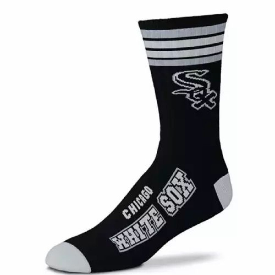 Mlb * | For Bare Feet Chicago White Sox 4 Stripe Deuce Socks