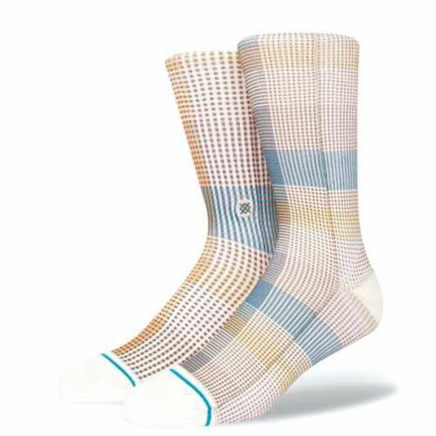 Clothing * | Adult Stance Tartan Crew Socks Teal