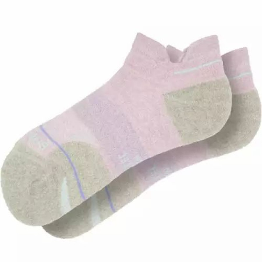 Clothing * | Women'S Bombas Merino Marl Running Ankle Socks Mauve Clay