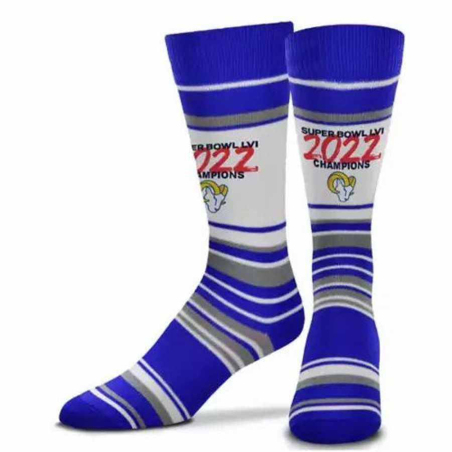 Nfl * | For Bare Feet Los Angeles Rams Super Bowl 56 Champions Socks