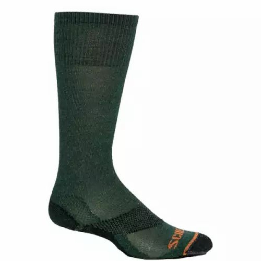 Clothing * | Adult Scheels Outfitters Extreme Cold Weather System 2 Pack Crew Hunting Socks Grey/Green