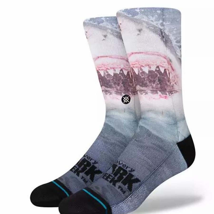 Clothing * | Adult Stance Pearly Whites Crew Socks Blue