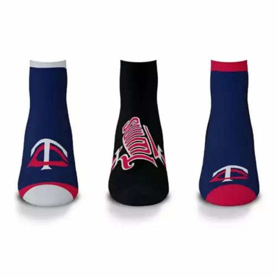 Mlb * | For Bare Feet Minnesota Twins 3Pk. Flash Socks