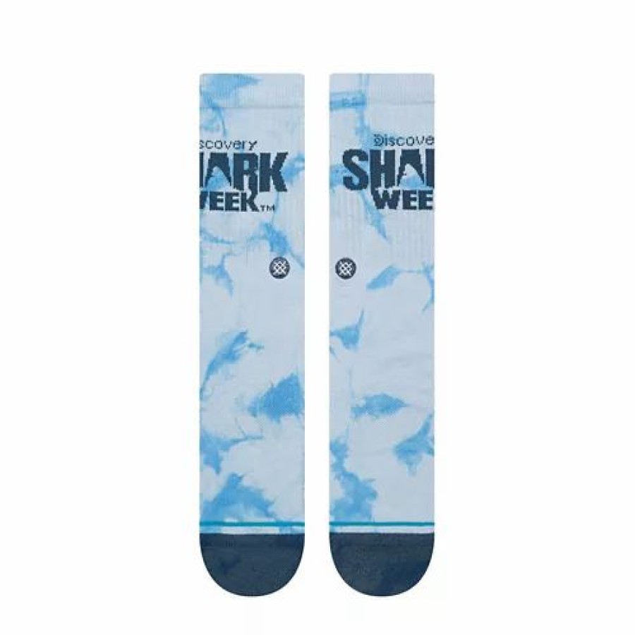 Clothing * | Adult Stance Shark Week Crew Socks Blue