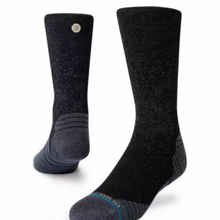 Clothing * | Adult Stance Run Wool Crew Running Socks Black