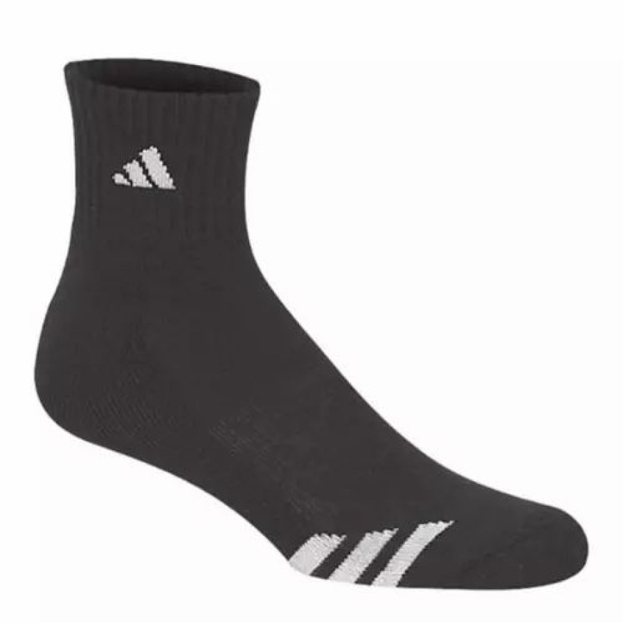 Clothing * | Men'S Adidas Cushioned Ii 3 Pack Quarter Socks