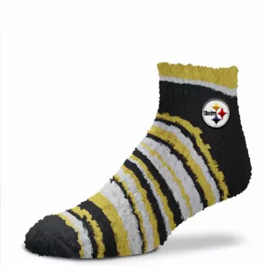 Nfl * | For Bare Feet Women'S Pittsburgh Steelers Rainbow Ii Socks Black