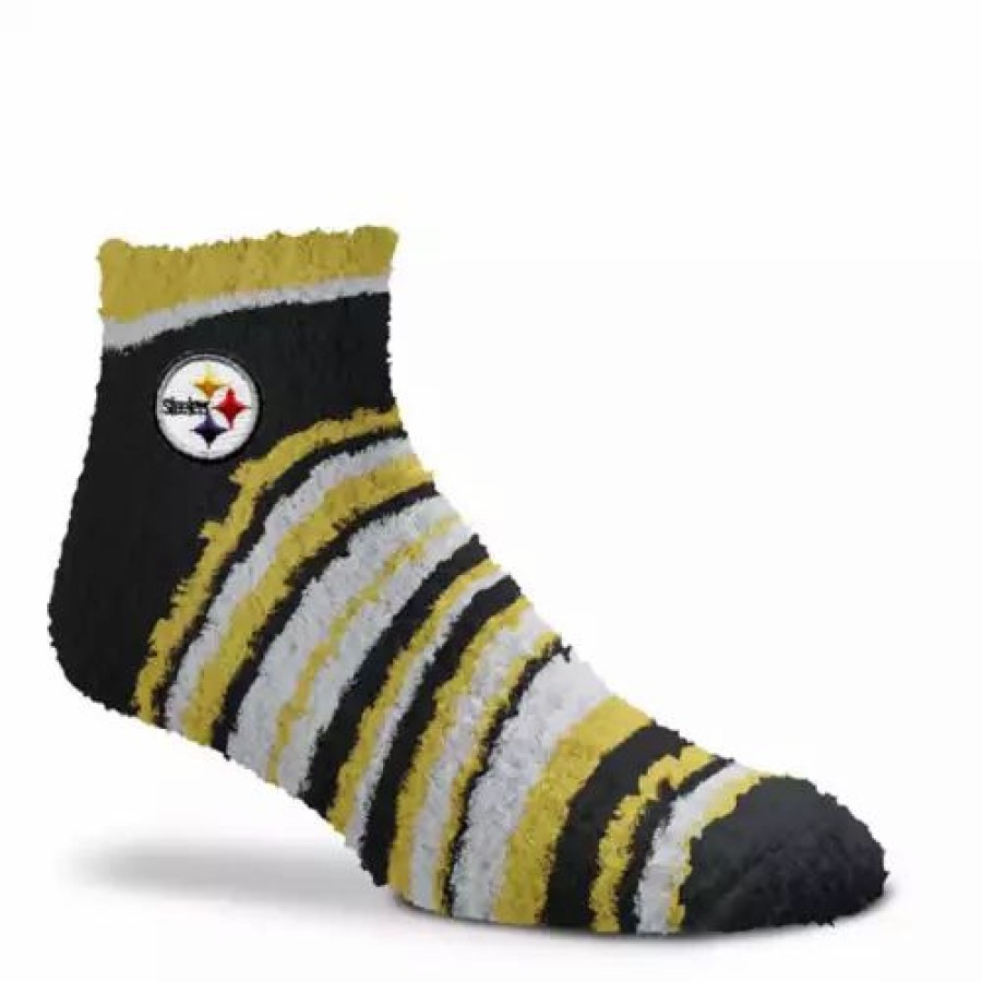 Nfl * | For Bare Feet Women'S Pittsburgh Steelers Rainbow Ii Socks Black