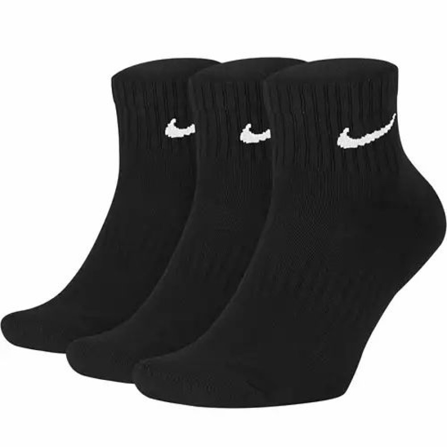 Clothing * | Adult Nike Everyday Cushion Ankle 3 Pack Quarter Socks