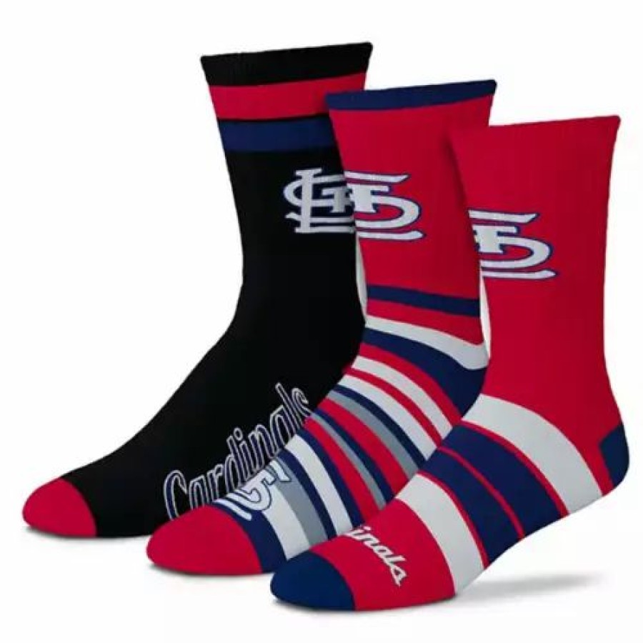 Mlb * | For Bare Feet St. Louis Cardinals 3Pk Team Batch Socks