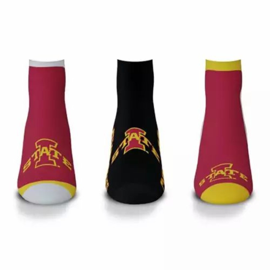 College * | For Bare Feet Iowa State Cyclones Flash 3Pk Socks