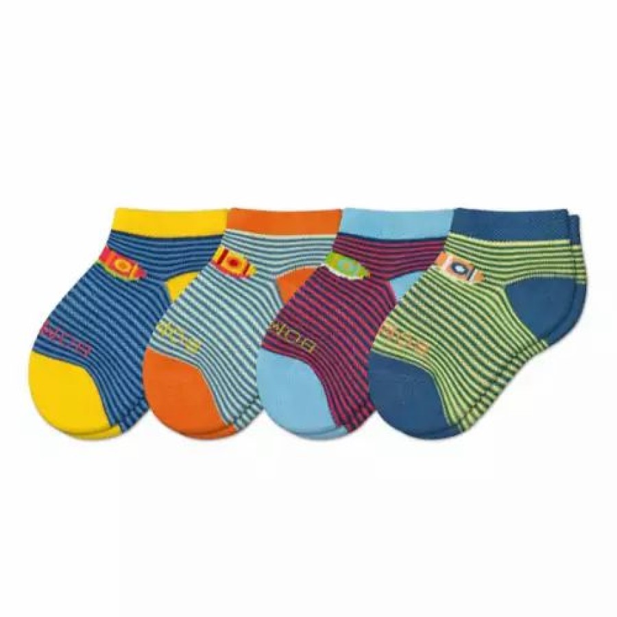 Clothing * | Kids' Bombas Kid'S Light Weight Ankle 4 Pack Crew Socks Spearmint