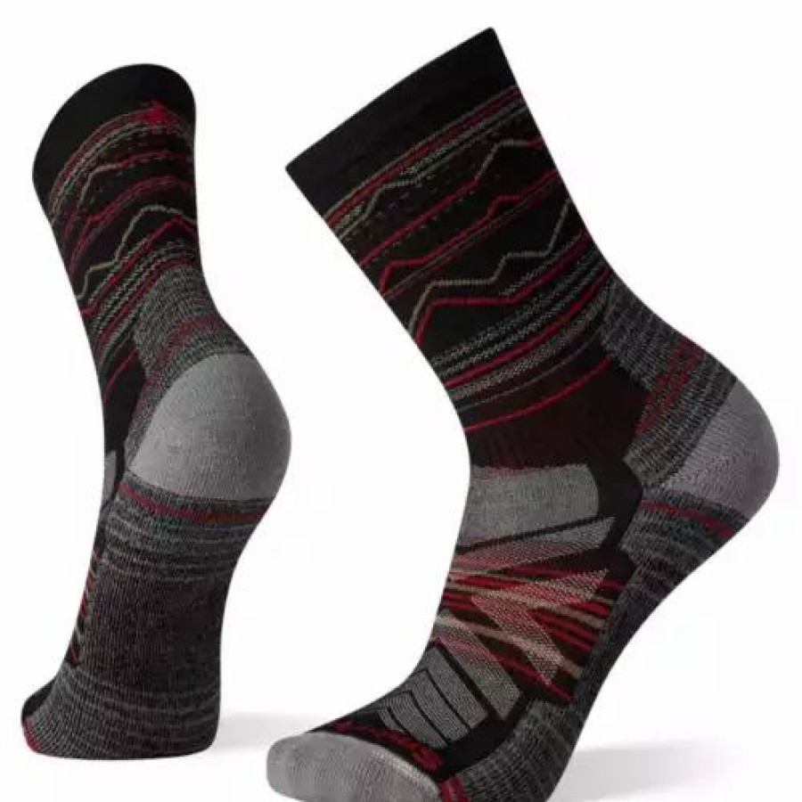 Clothing * | Men'S Smartwool Hike Light Cushion Mountain Range Pattern Crew Socks