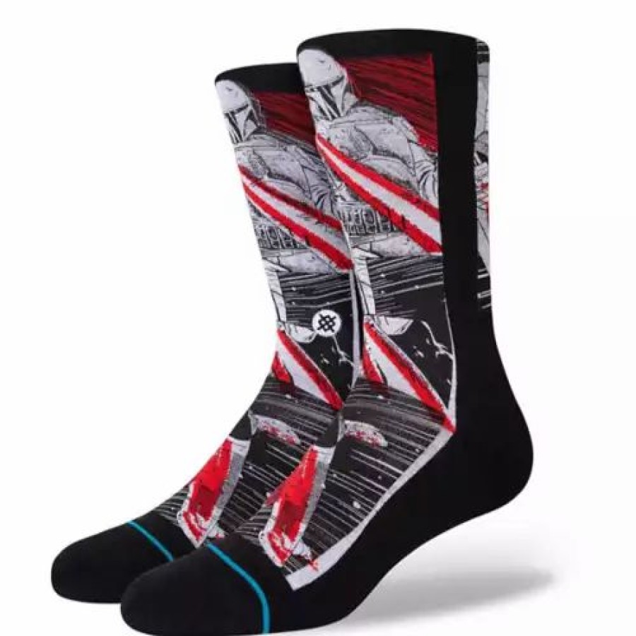 Clothing * | Adult Stance Star Wars Manga Mando Crew Socks Black