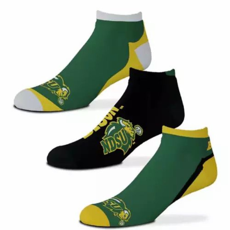 College * | For Bare Feet North Dakota State Bison Flash 3Pk Socks