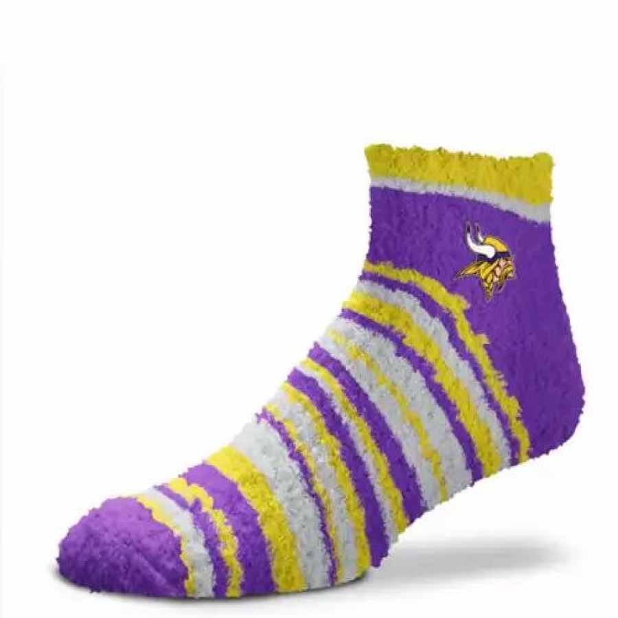 Nfl * | For Bare Feet Women'S Minnesota Vikings Rainbow Ii Socks Purple