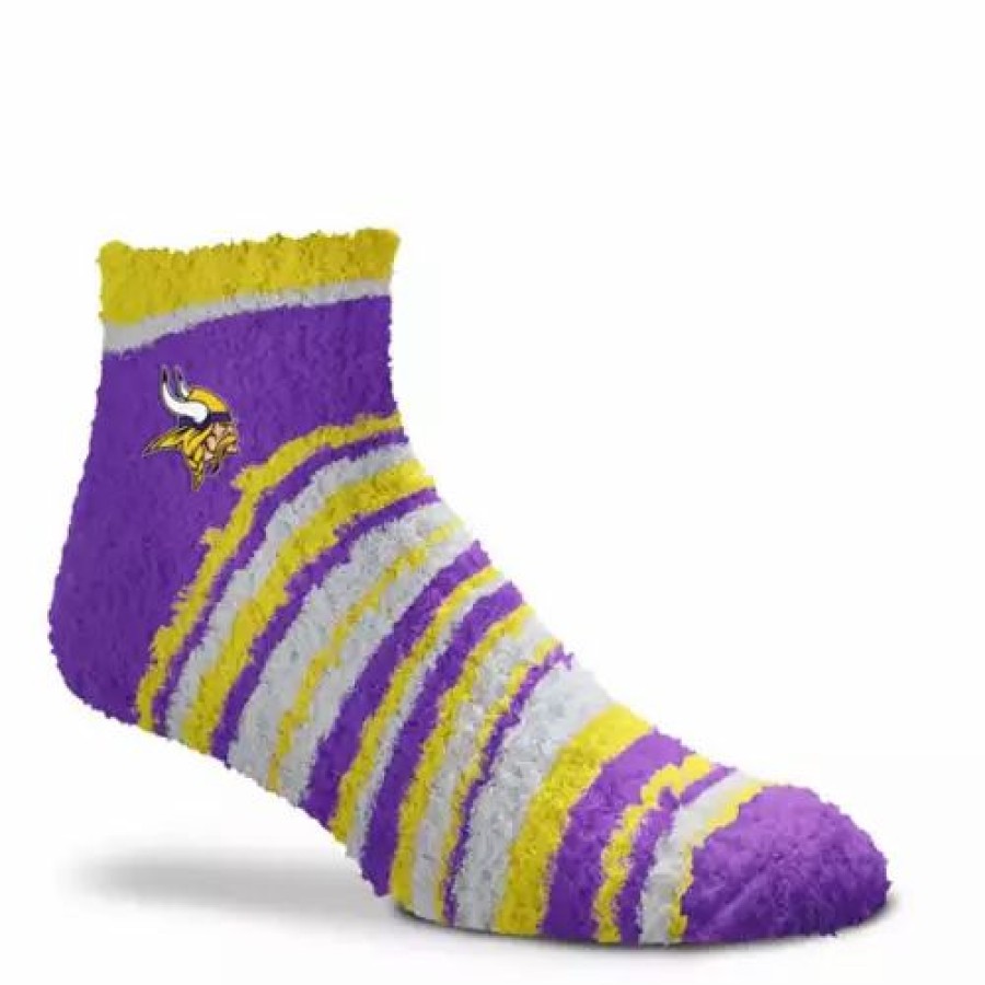 Nfl * | For Bare Feet Women'S Minnesota Vikings Rainbow Ii Socks Purple