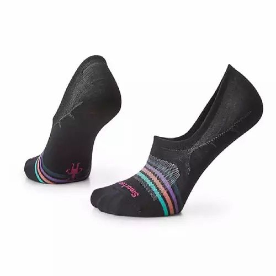 Clothing * | Adult Smartwool Everyday Striped Zero Cushion No Show Socks Black