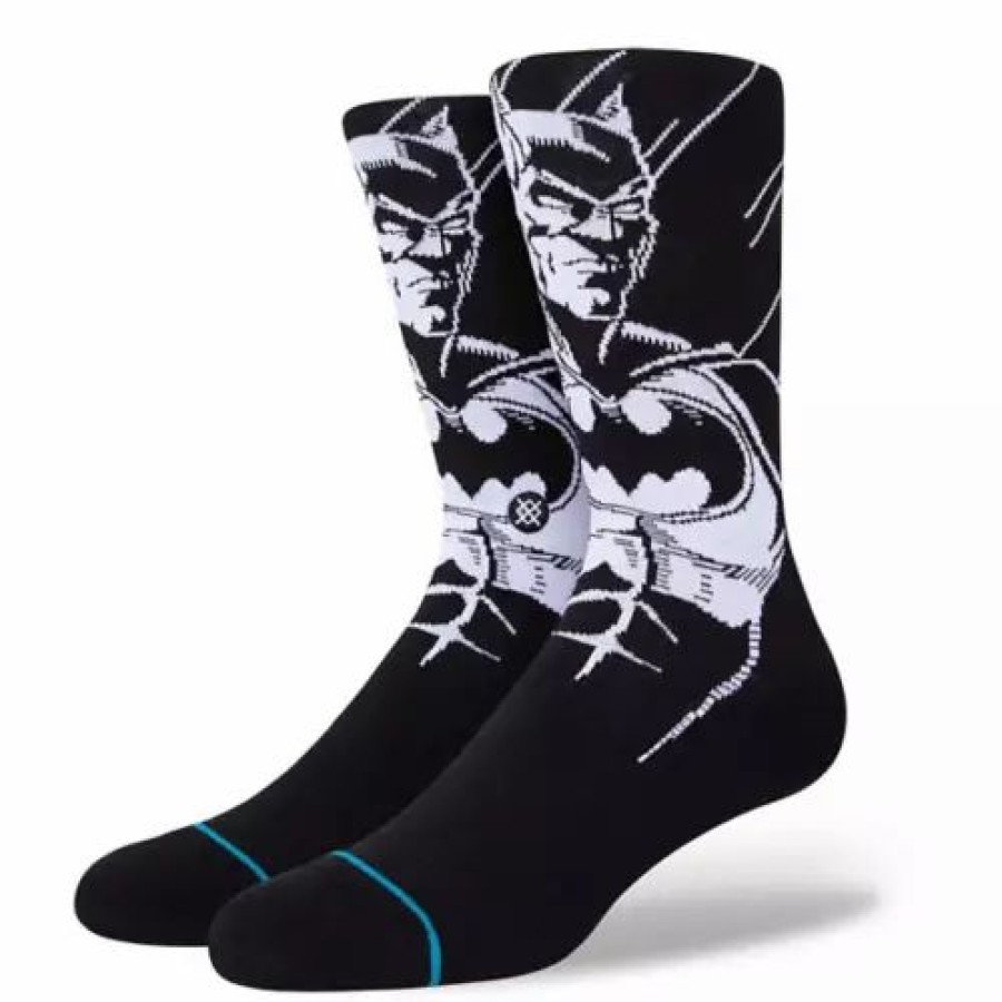 Clothing * | Adult Stance Batman Crew Socks Black