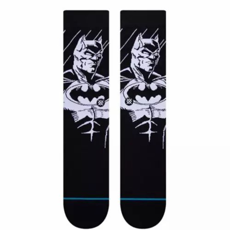 Clothing * | Adult Stance Batman Crew Socks Black