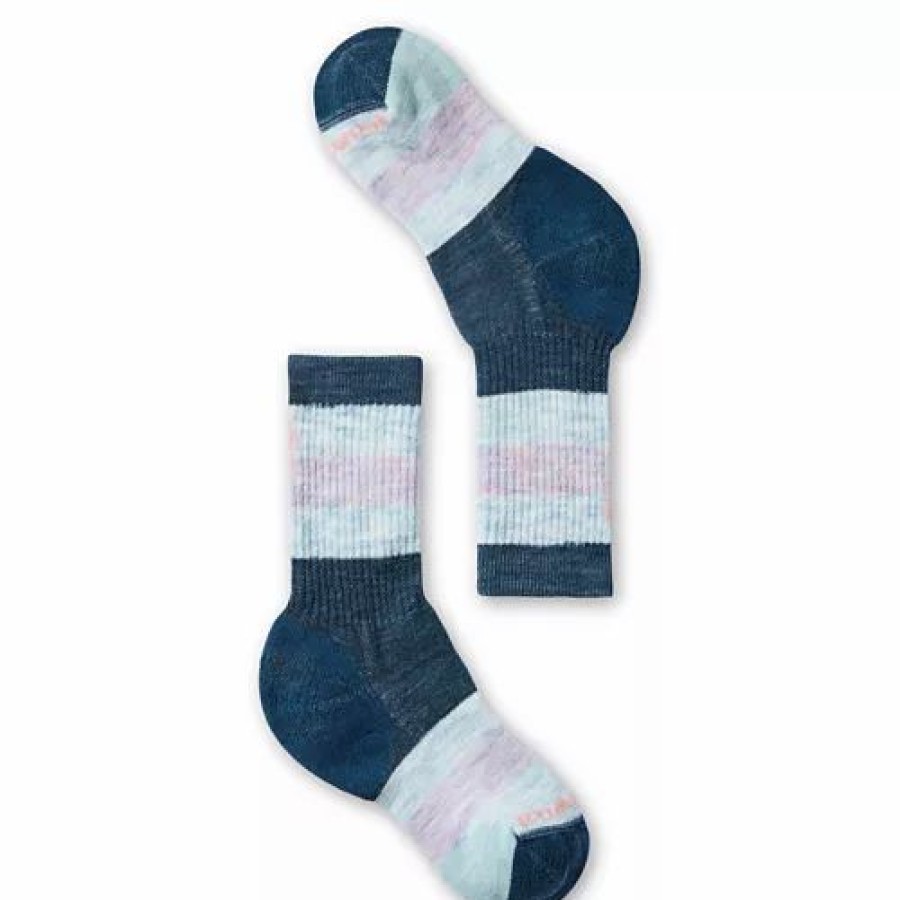 Clothing * | Kids' Smartwool Full Cushion Striped Crew Hiking Socks