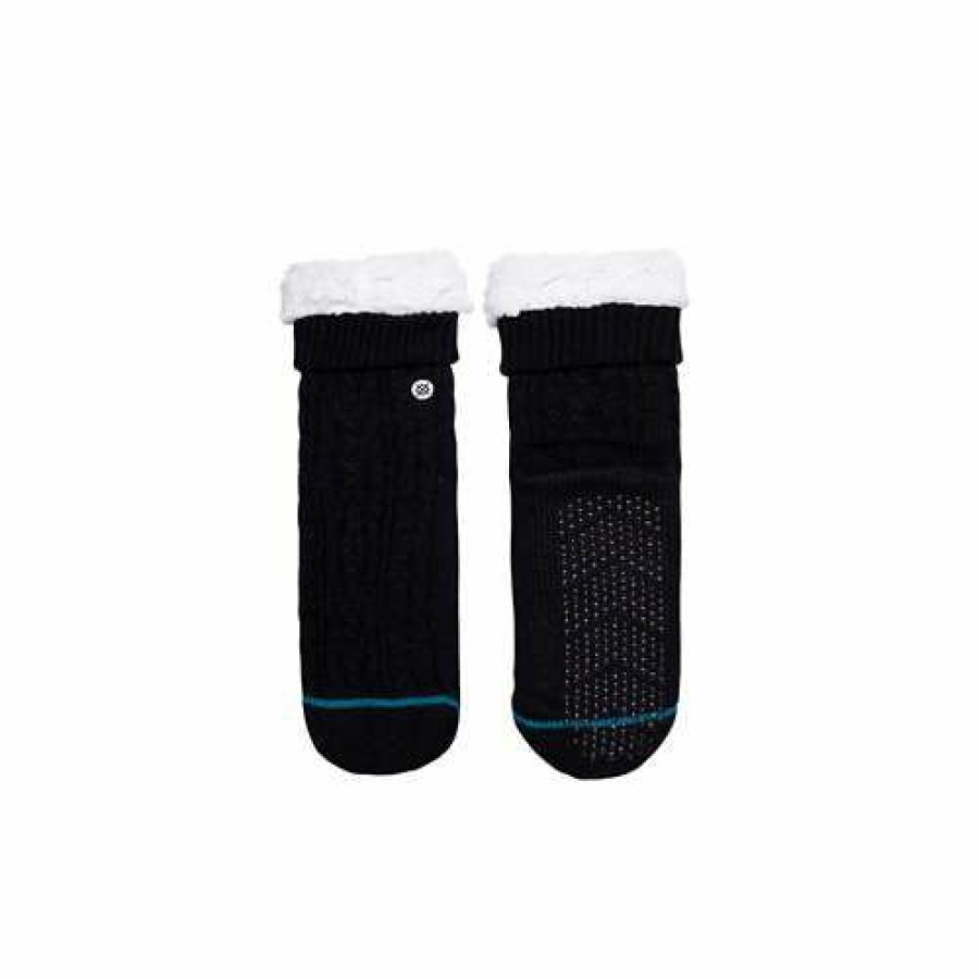 Clothing * | Adult Stance Rowan Slipper Crew Socks Black