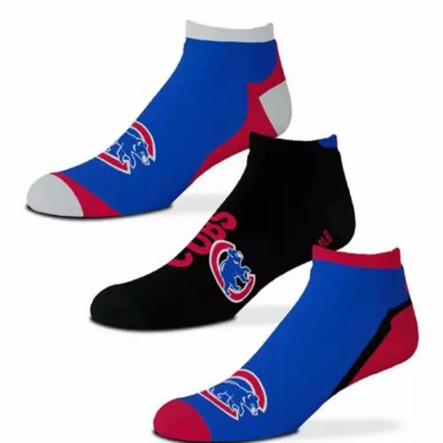 Mlb * | For Bare Feet Chicago Cubs 3Pk. Flash Socks