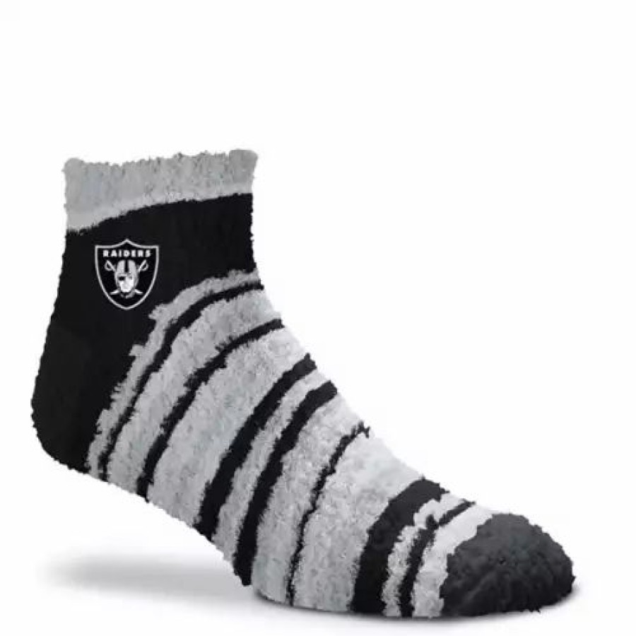 Nfl * | For Bare Feet Women'S Las Vegas Raiders Rainbow Ii Socks Black