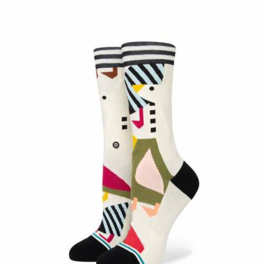 Clothing * | Women'S Stance Friends In Flight Crew Socks Off White