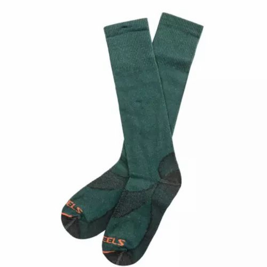 Clothing * | Adult Scheels Outfitters Merino Wool Liner Crew Hunting Socks Green