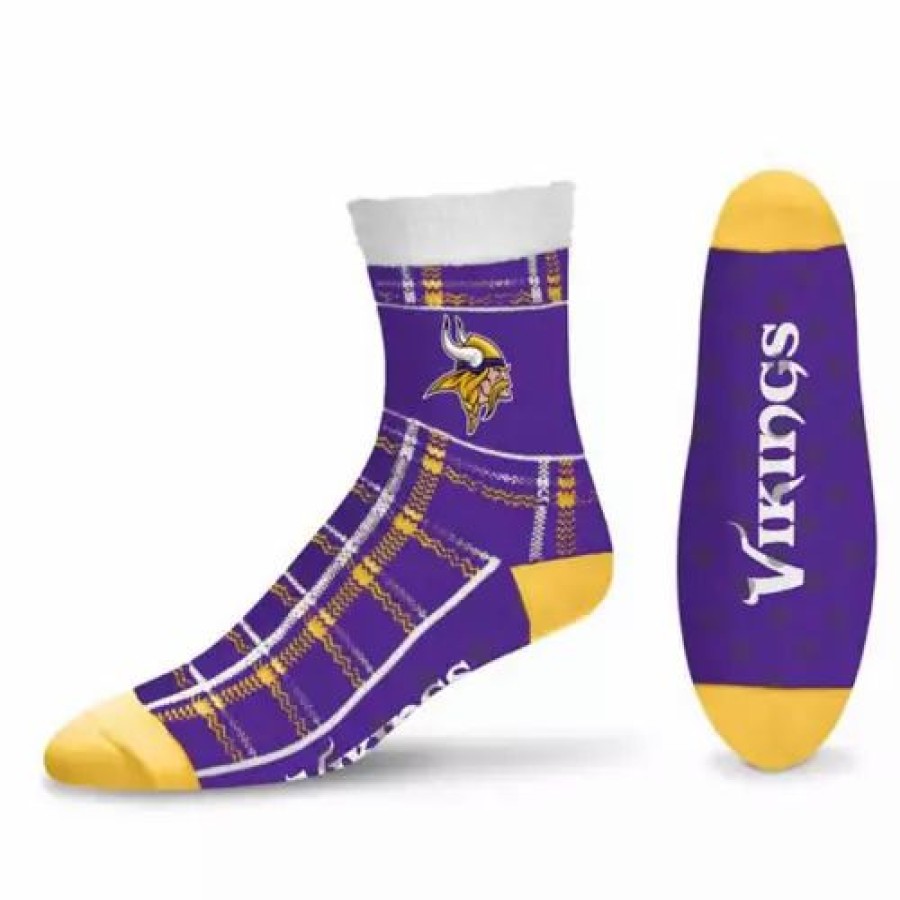 Nfl * | For Bare Feet Minnesota Vikings Cozy Cabin Socks