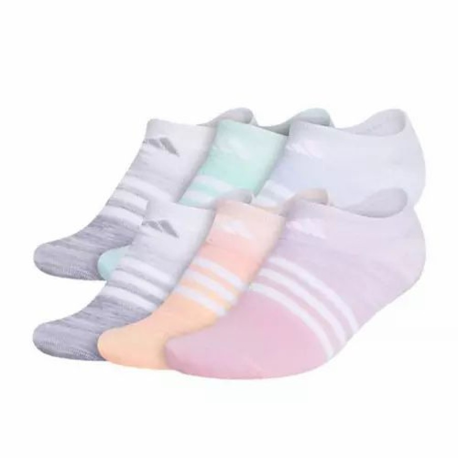 Clothing * | Women'S Adidas Superlite Multi 6 Pack Ankle Socks Space Dye