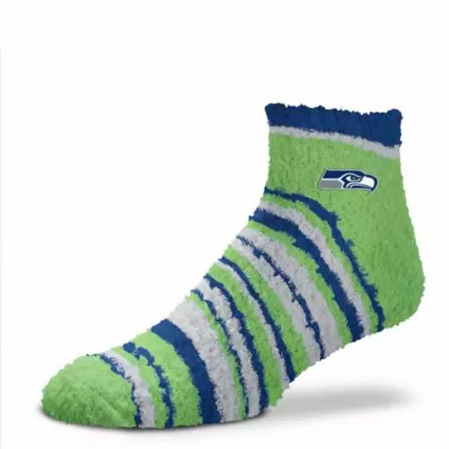 Nfl * | For Bare Feet Women'S Seattle Seahawks Rainbow Ii Socks Green