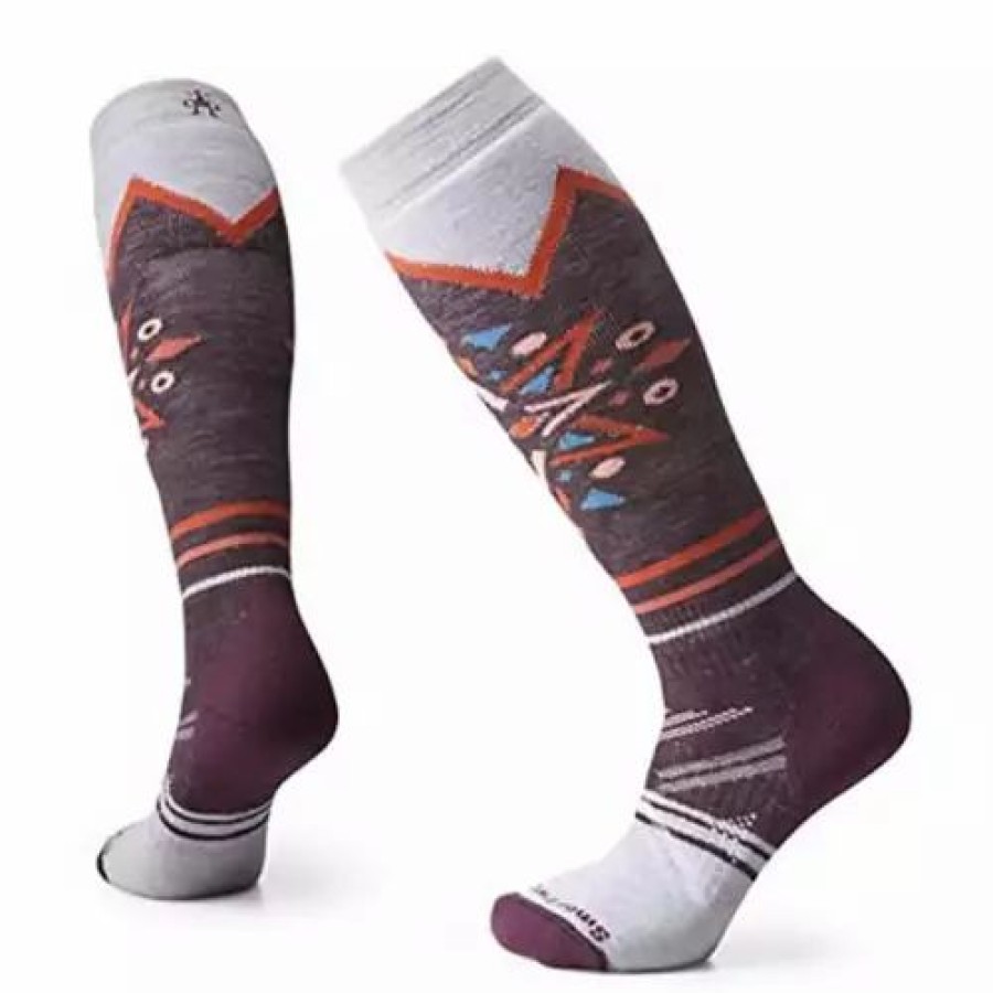 Clothing * | Women'S Smartwool Full Cushion Mountain Snowflake Pattern Knee High Skiing Socks