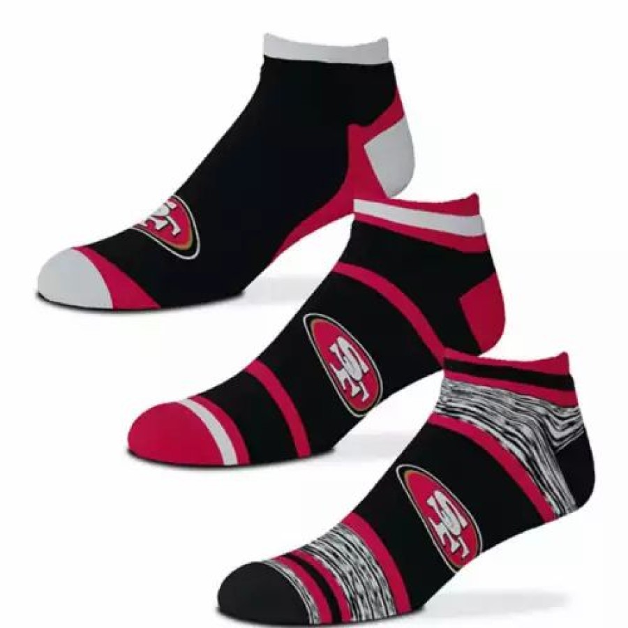 Nfl * | For Bare Feet San Francisco 49Ers 3Pk Flash Socks