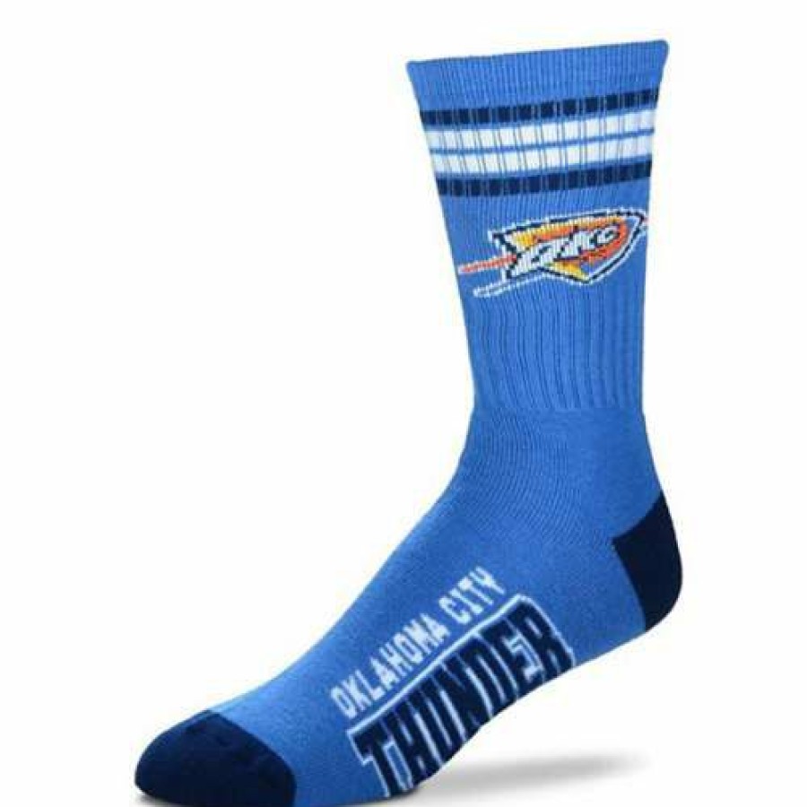 Nba * | For Bare Feet Oklahoma City Thunder 4 Stripe Deuce Socks