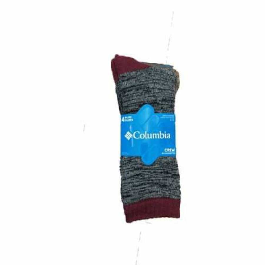 Clothing * | Men'S Columbia Moisture Control 4 Pack Crew Socks