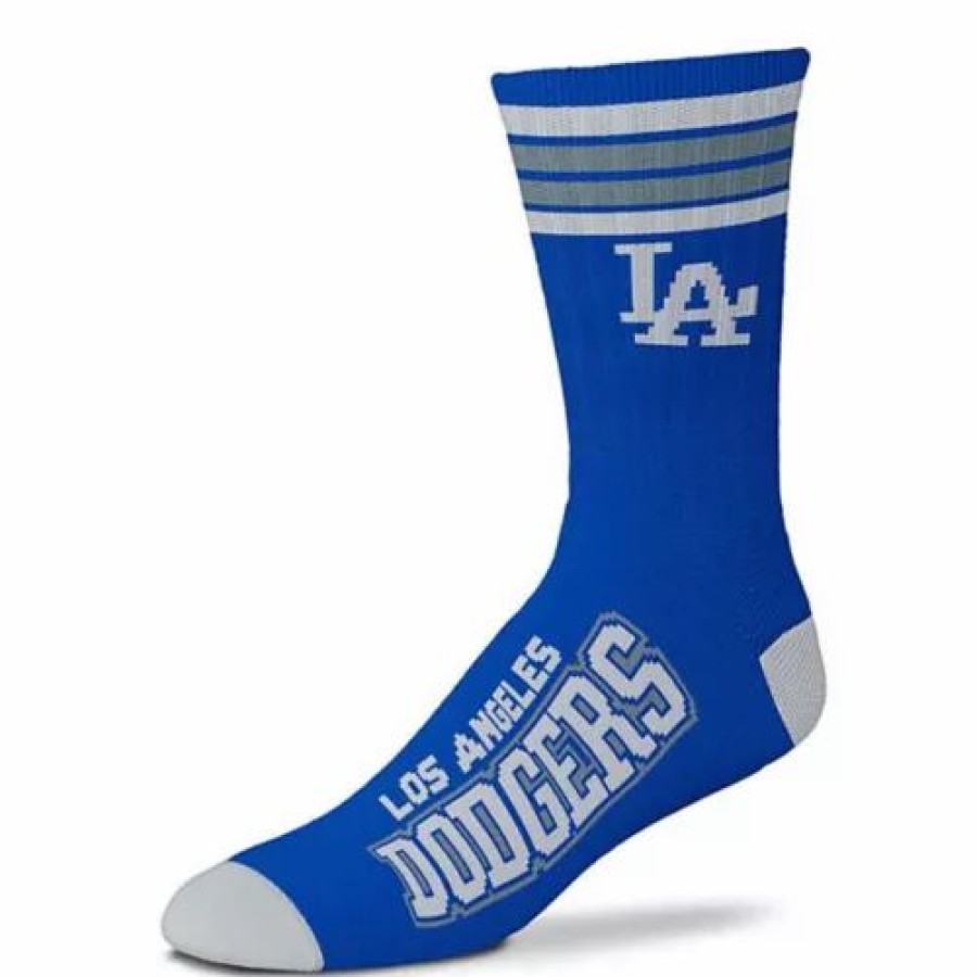 Mlb * | For Bare Feet Los Angeles Dodgers 4 Stripe Deuce Socks