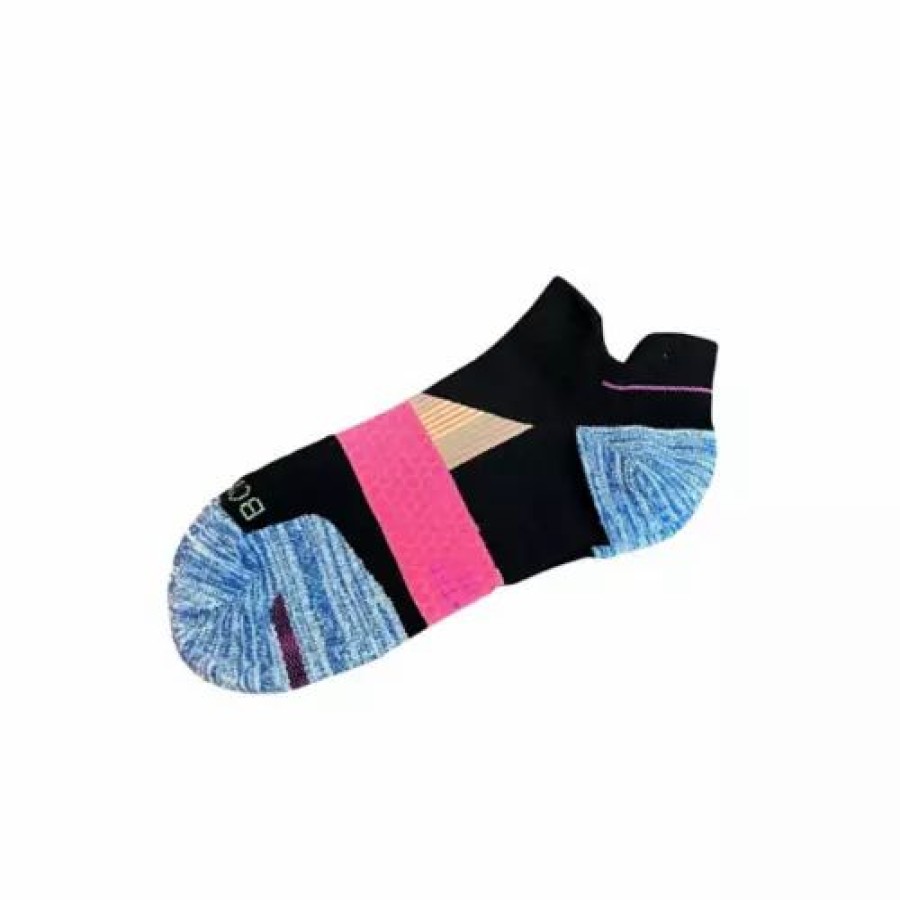 Clothing * | Adult Bombas Solid Ankle Running Socks Black/Pink