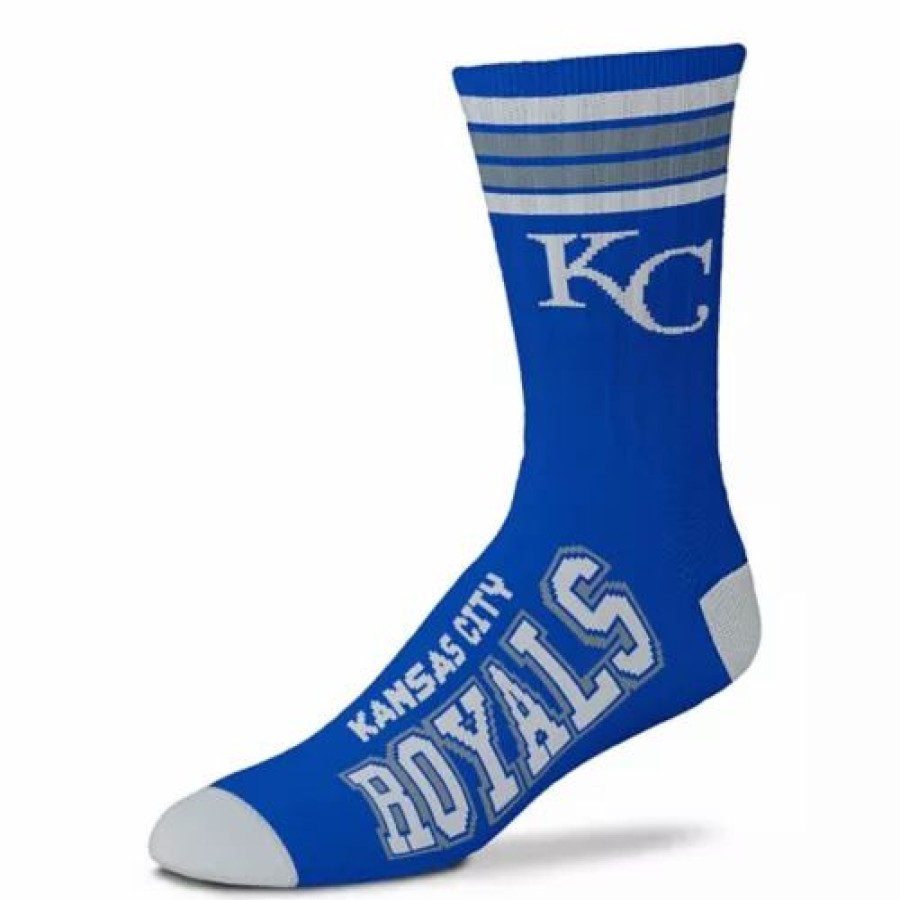 Mlb * | For Bare Feet Kids' Kansas City Royals 4 Stripe Deuce Socks