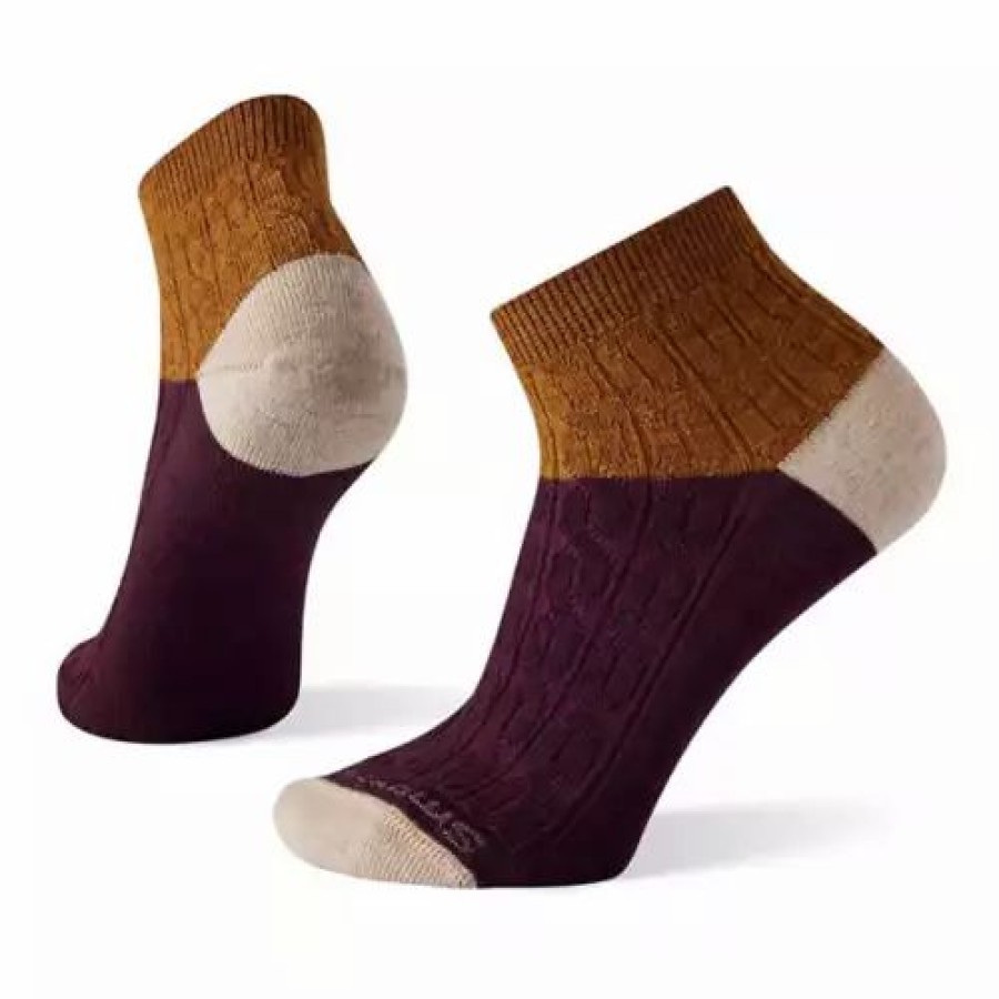 Clothing * | Women'S Smartwool Cable Mini Ankle Socks Acorn